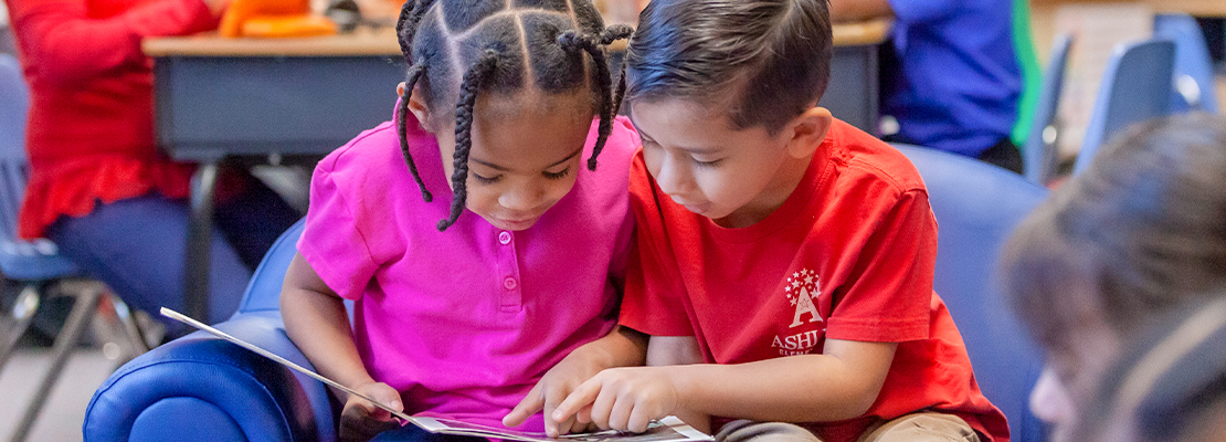 Ashley Elementary students reading in the classroom