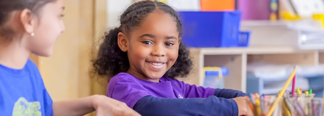 Ashley Elementary student sits in a classroom